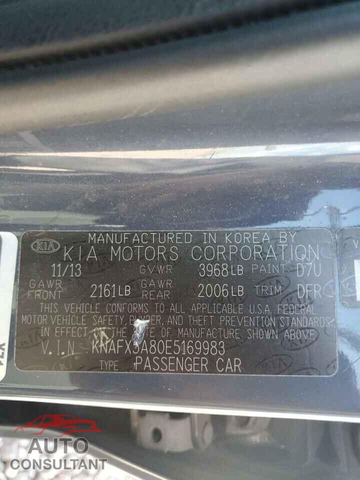 KIA FORTE 2014 - KNAFX5A80E5169983