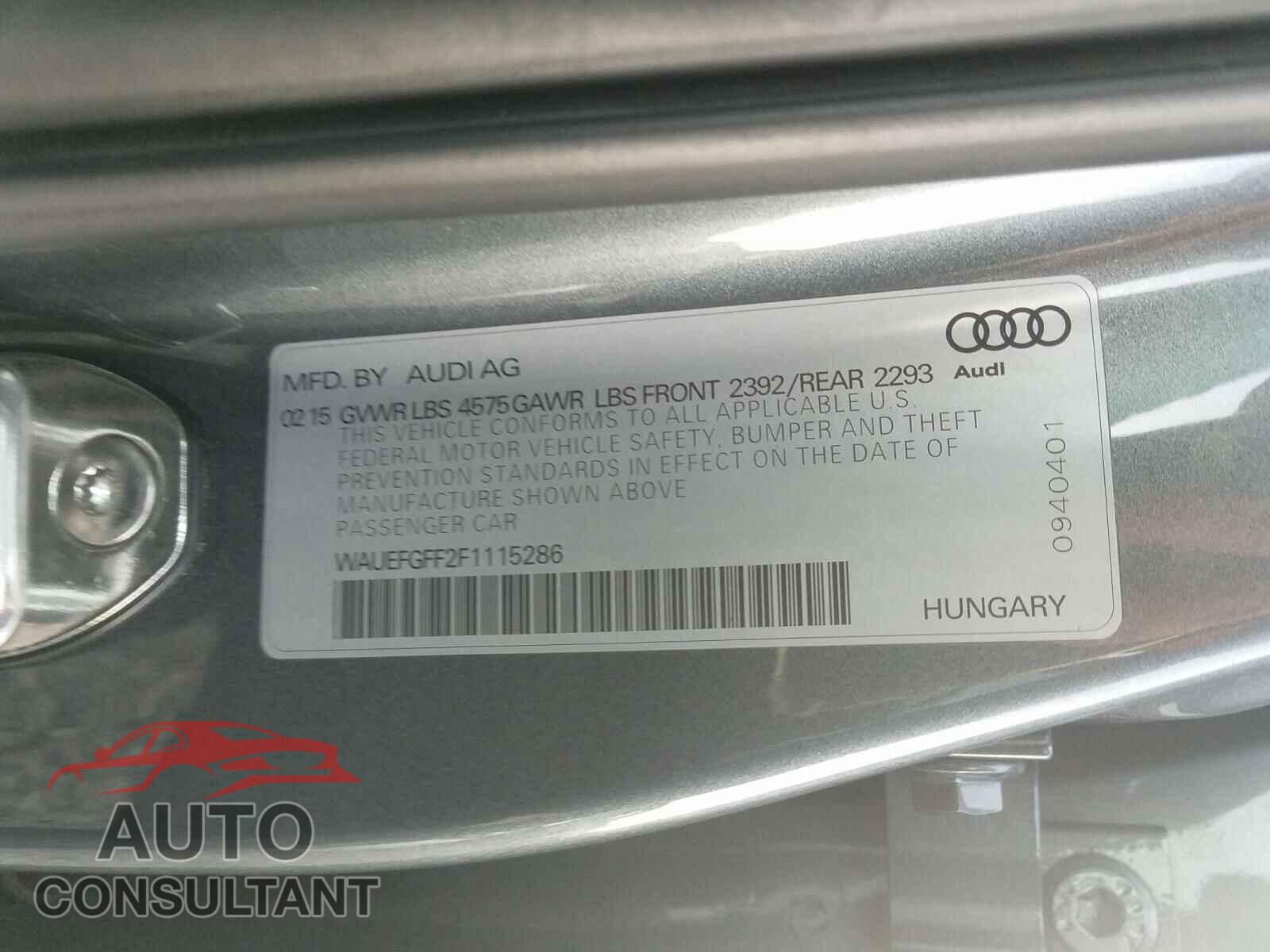 AUDI A3 2015 - WAUEFGFF2F1115286