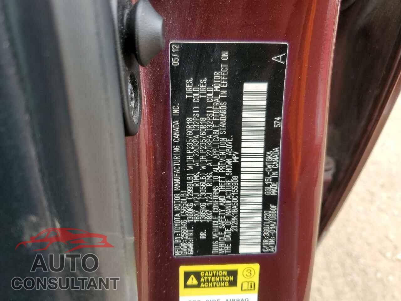 LEXUS RX350 2013 - 2T2BK1BA5DC155908