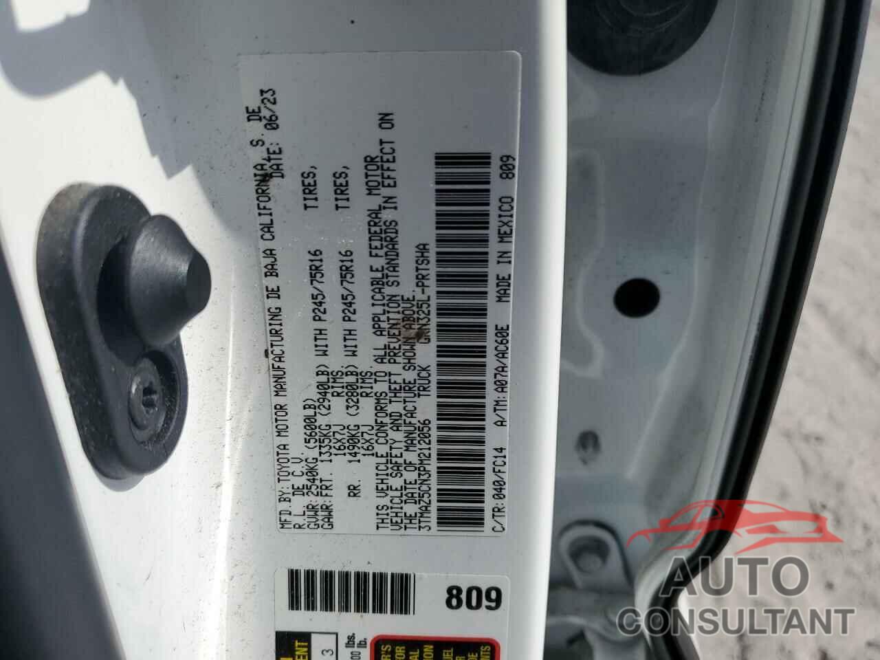 TOYOTA TACOMA 2023 - 3TMAZ5CN3PM212056