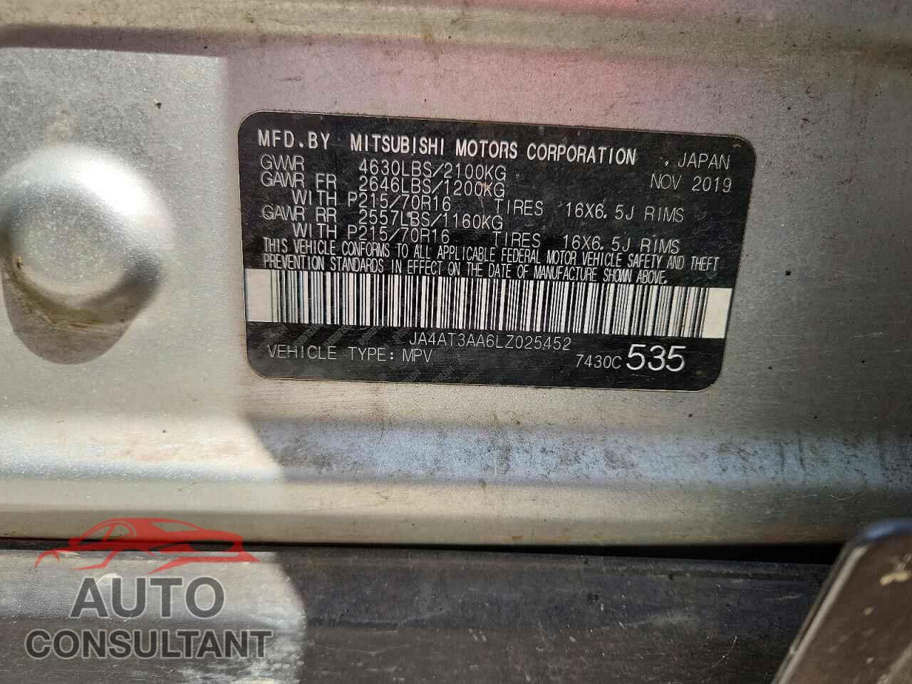 MITSUBISHI ECLIPSE 2020 - JA4AT3AA6LZ025452