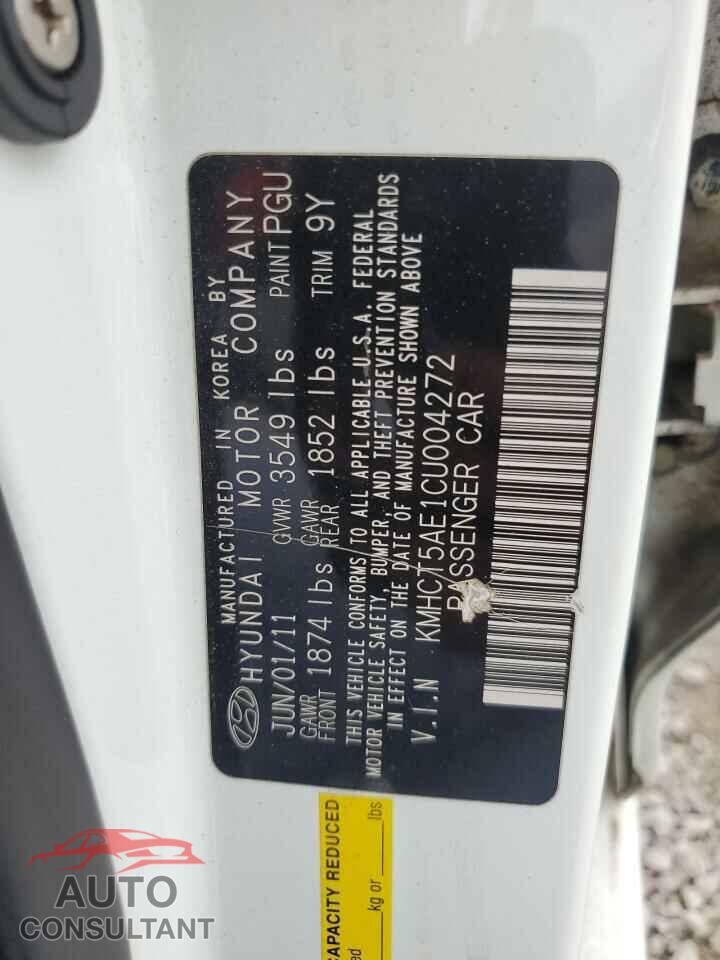 HYUNDAI ACCENT 2012 - KMHCT5AE1CU004272