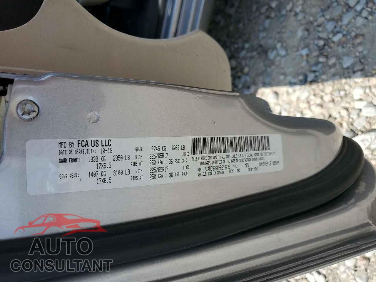 DODGE CARAVAN 2017 - 2C4RDGBG8HR618229