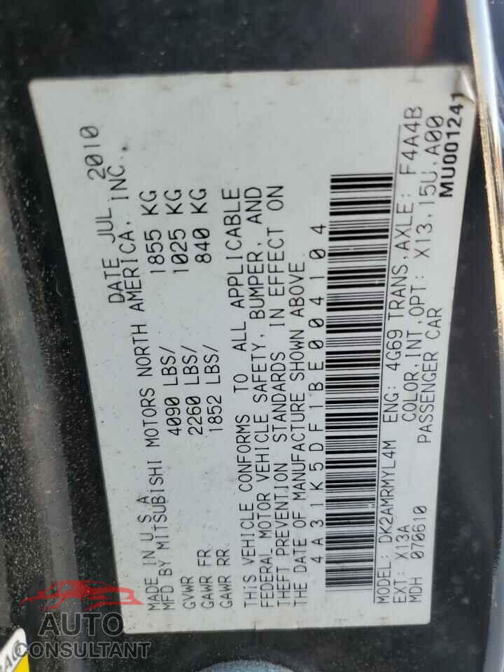 MITSUBISHI ECLIPSE 2011 - 4A31K5DF1BE004104