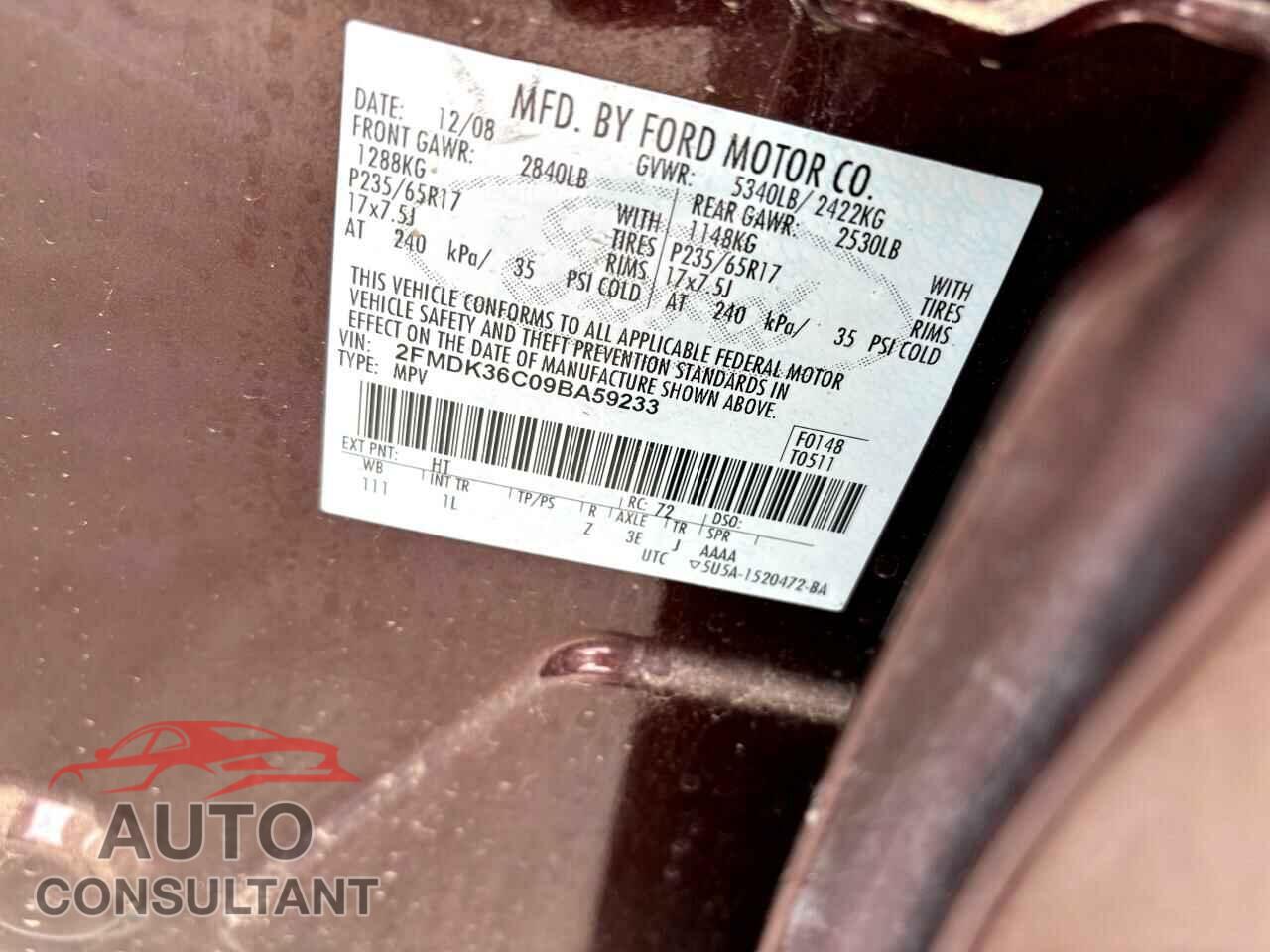 FORD EDGE 2009 - 2FMDK36C09BA59233