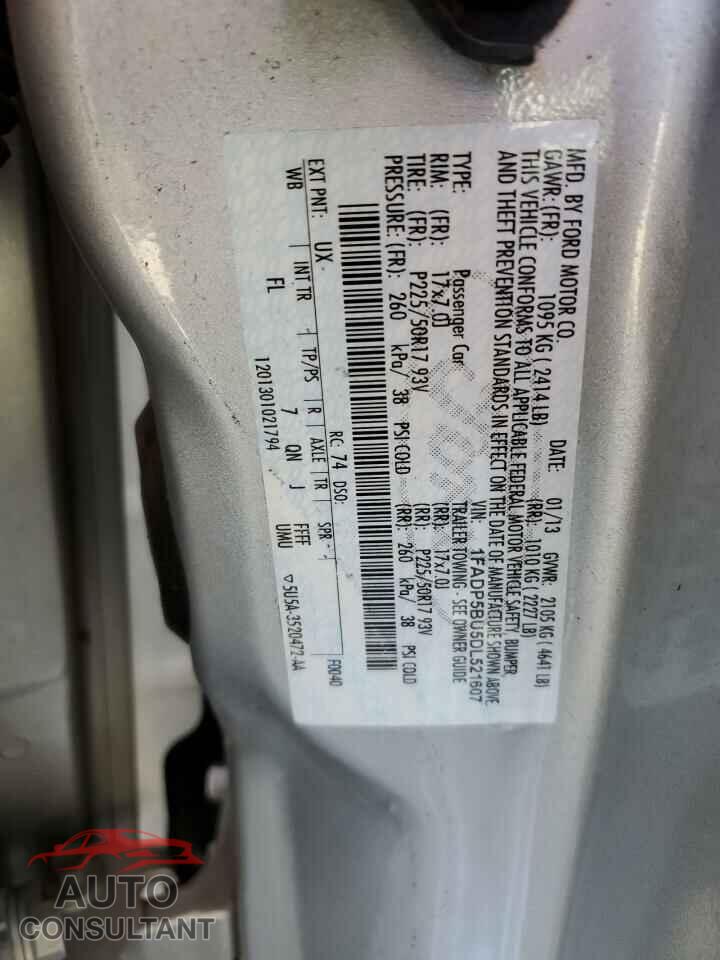 FORD CMAX 2013 - 1FADP5BU5DL521607