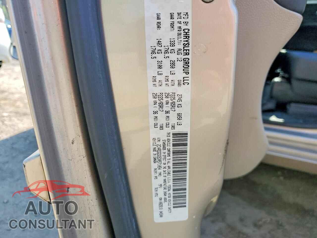 DODGE CARAVAN 2013 - 2C4RDGDG5DR571054
