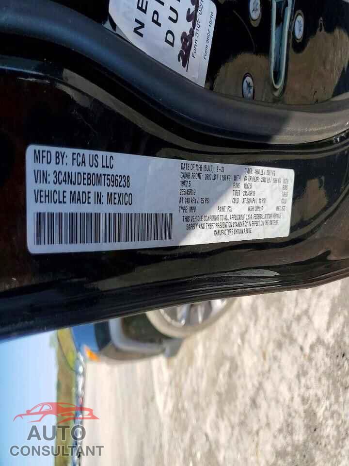 JEEP COMPASS 2021 - 3C4NJDEB0MT596238