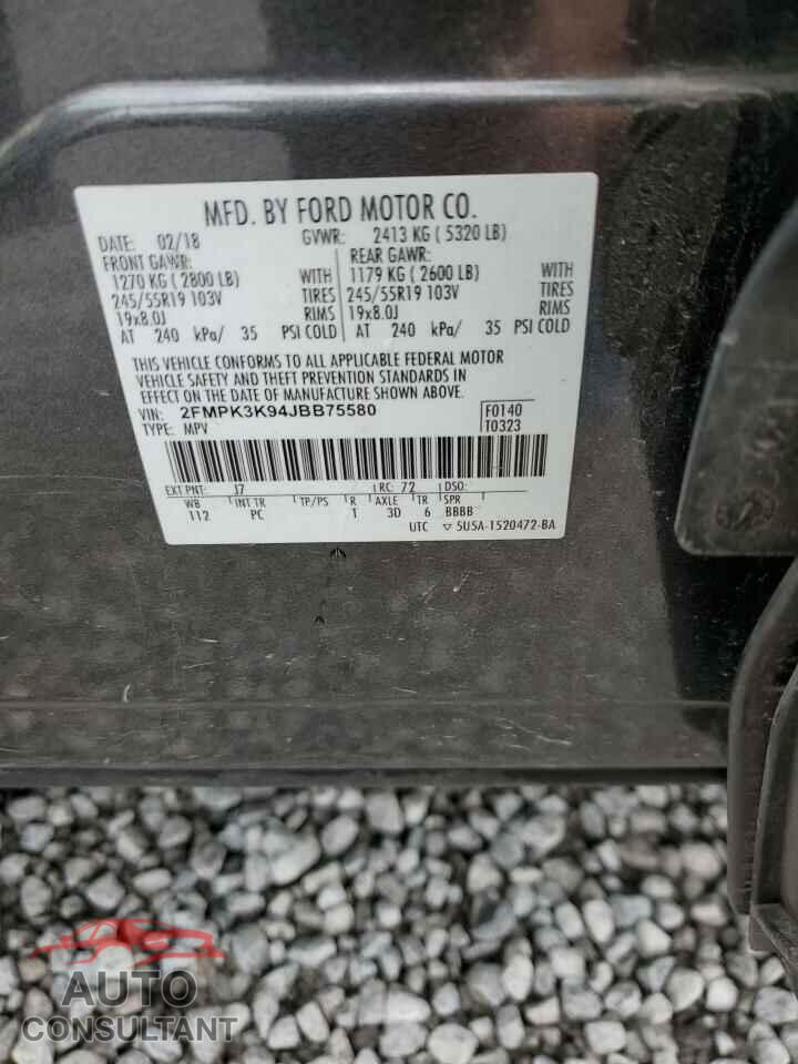 FORD EDGE 2018 - 2FMPK3K94JBB75580