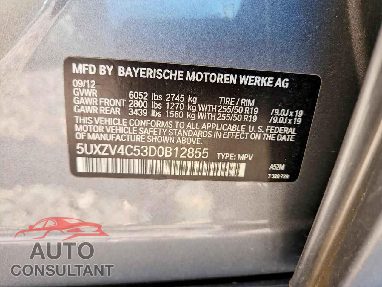 BMW X5 2013 - 5UXZV4C53D0B12855