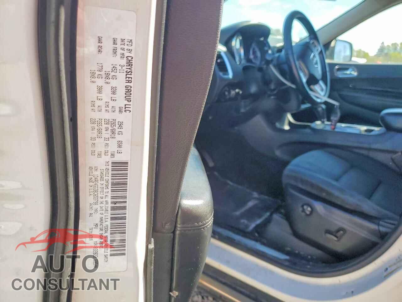 DODGE DURANGO 2011 - 1D4RE4GG3BC653798