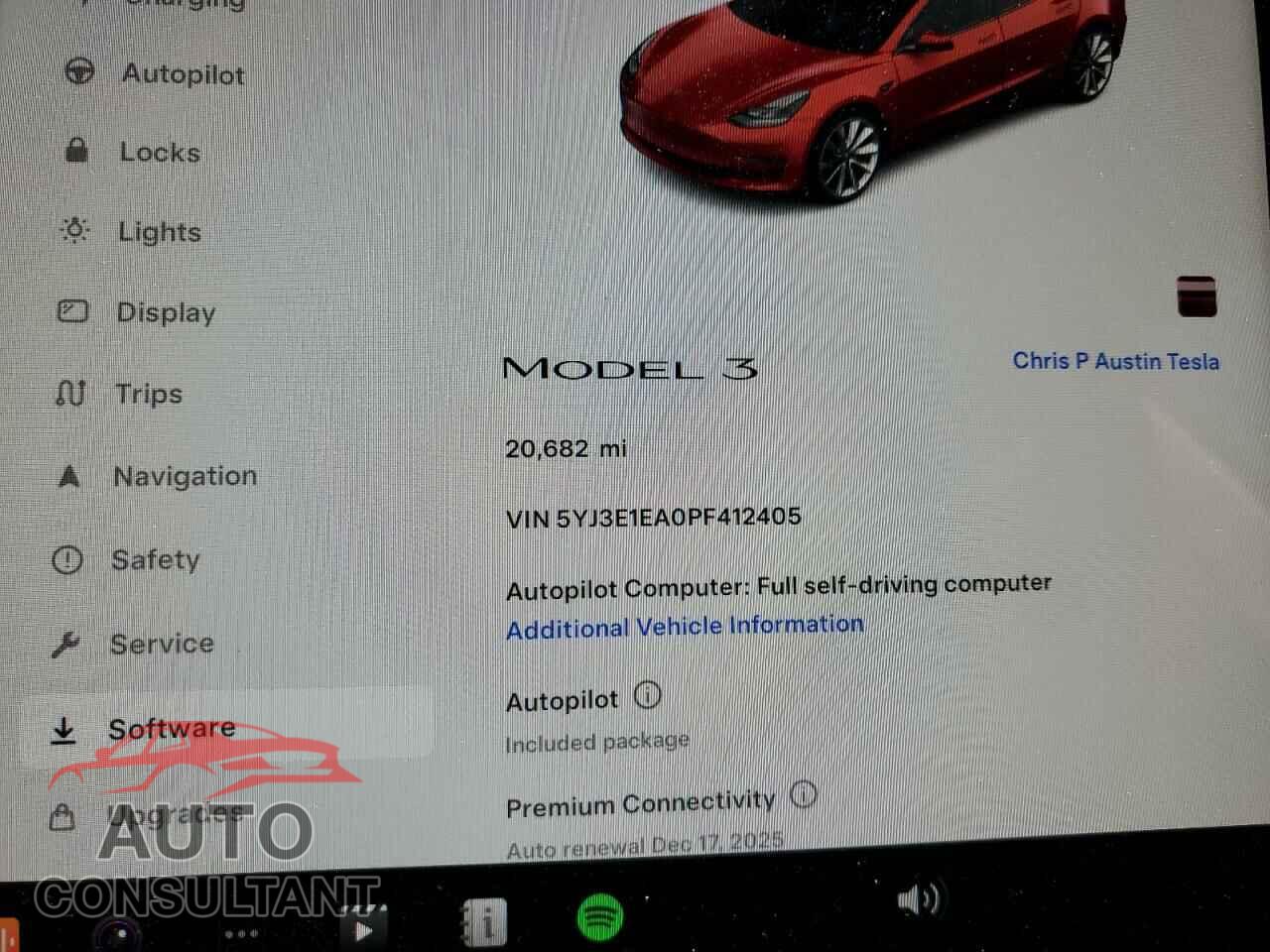 TESLA MODEL 3 2023 - 5YJ3E1EA0PF412405