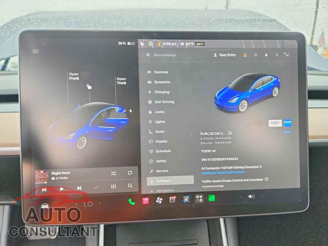 TESLA MODEL 3 2019 - 5YJ3E1EB2KF454043