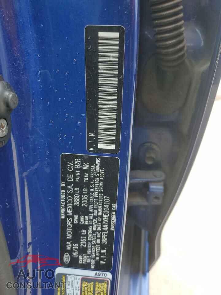 KIA FORTE 2017 - 3KPFL4A7XHE014107