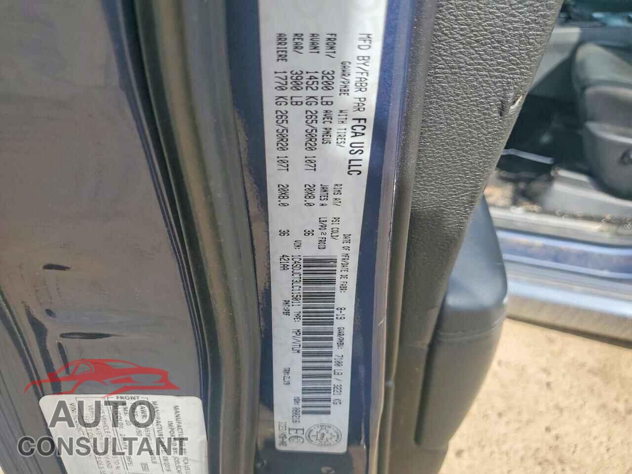 DODGE DURANGO 2020 - 1C4SDJCT3LC115011