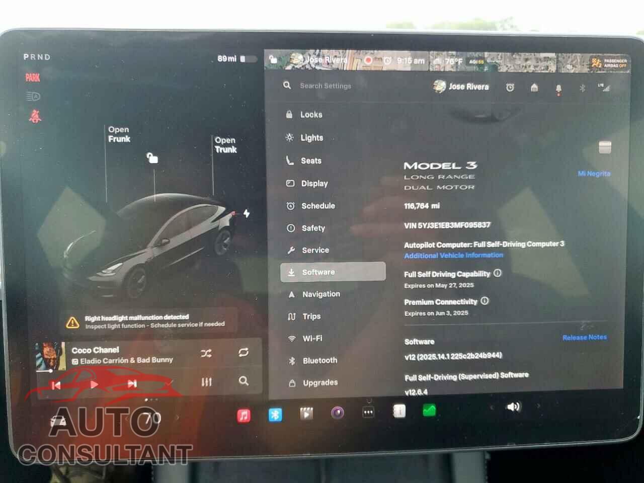TESLA MODEL 3 2021 - 5YJ3E1EB3MF095837