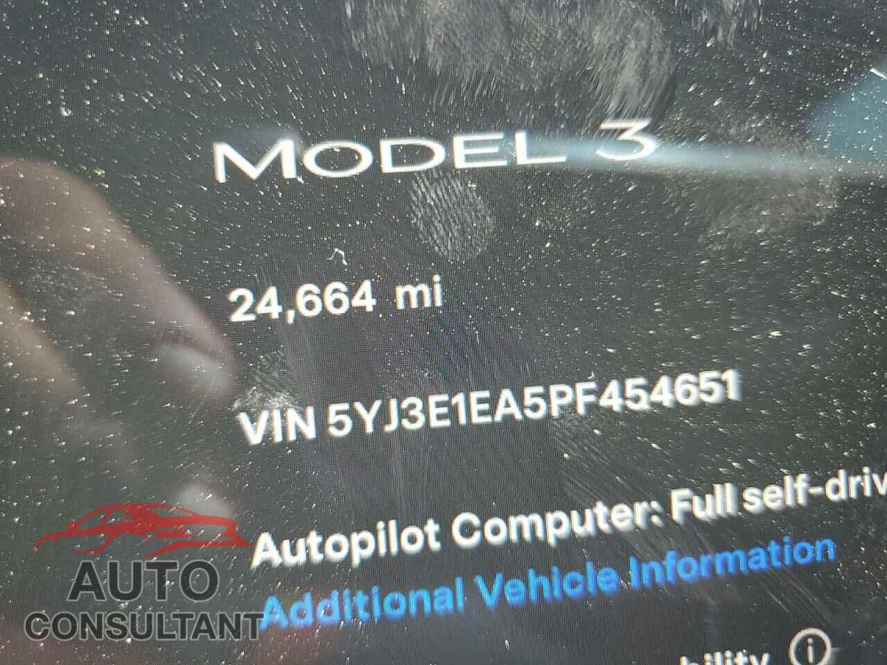 TESLA MODEL 3 2023 - 5YJ3E1EA5PF454651