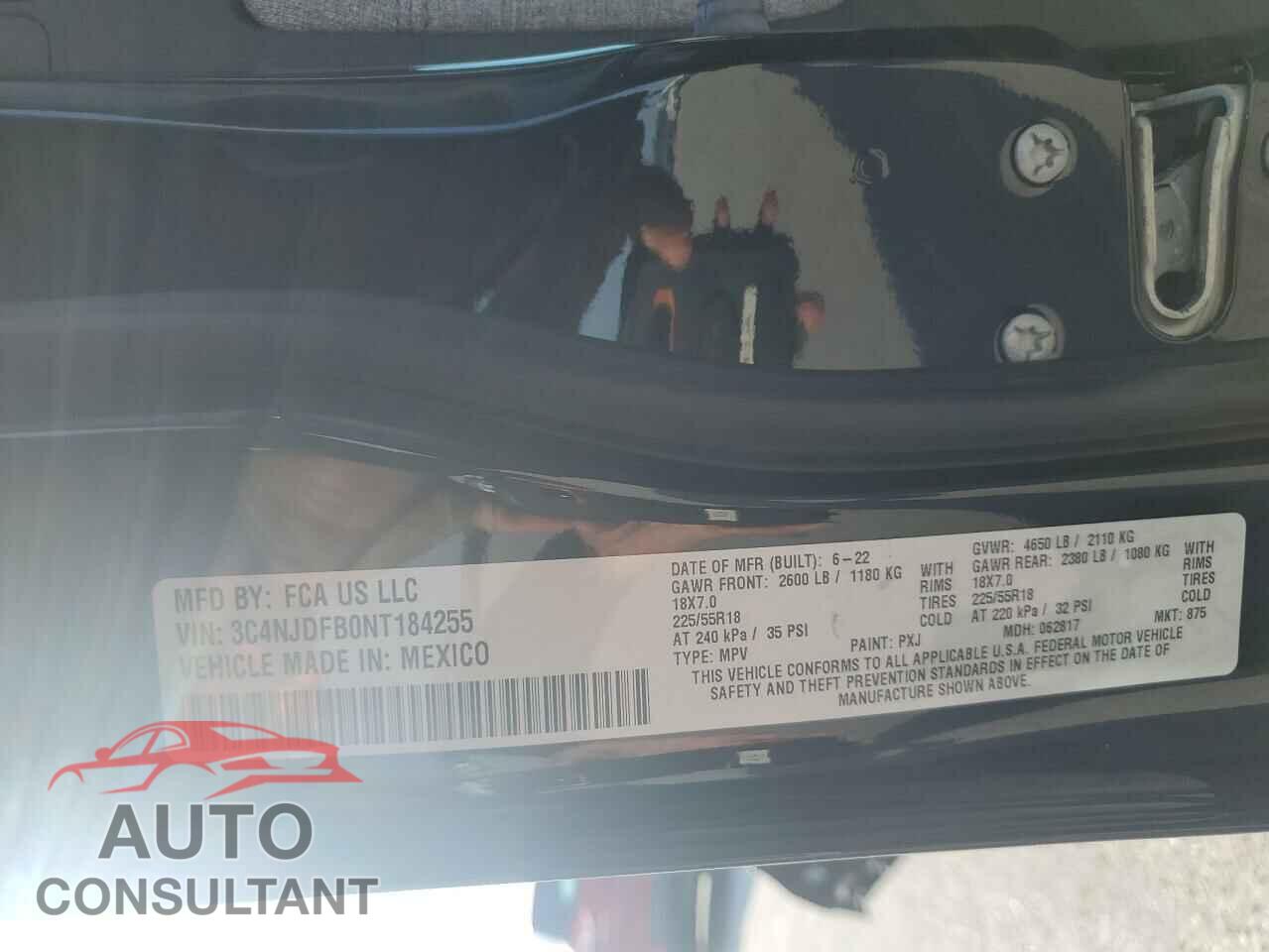 JEEP COMPASS 2022 - 3C4NJDFB0NT184255