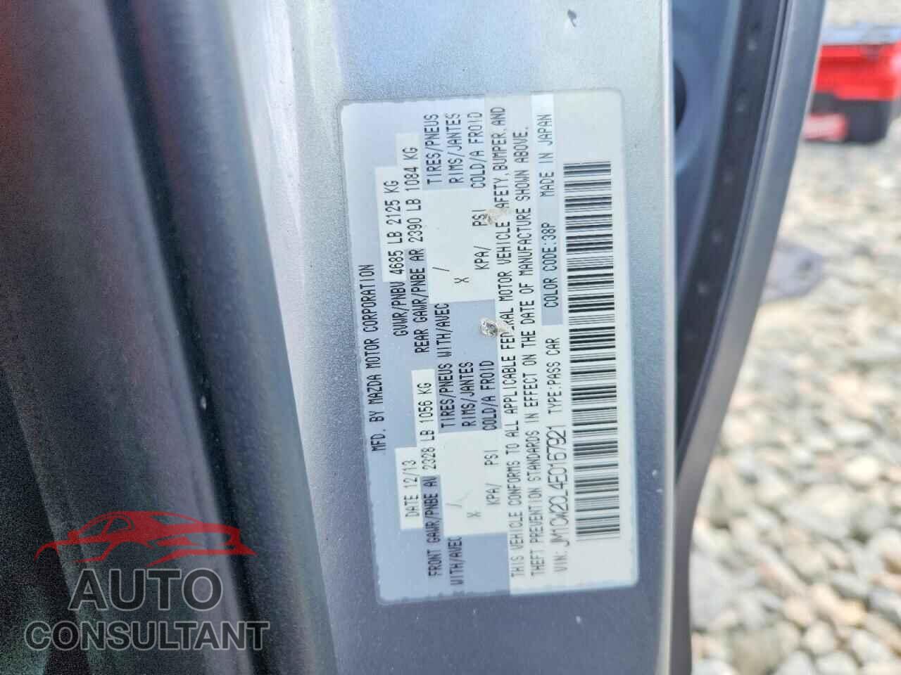 MAZDA 5 2014 - JM1CW2CL4E0167921