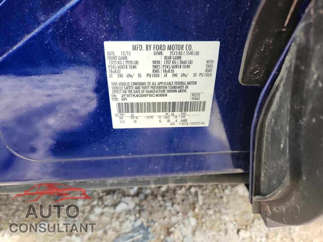 FORD EDGE 2015 - 2FMTK4G98FBC40869