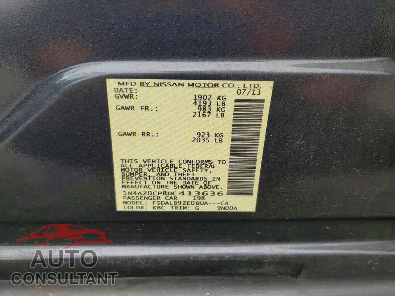 NISSAN LEAF 2013 - 1N4AZ0CP8DC413636