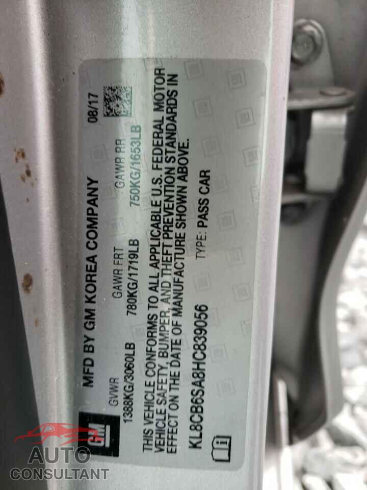 CHEVROLET SPARK 2017 - KL8CB6SA8HC839056