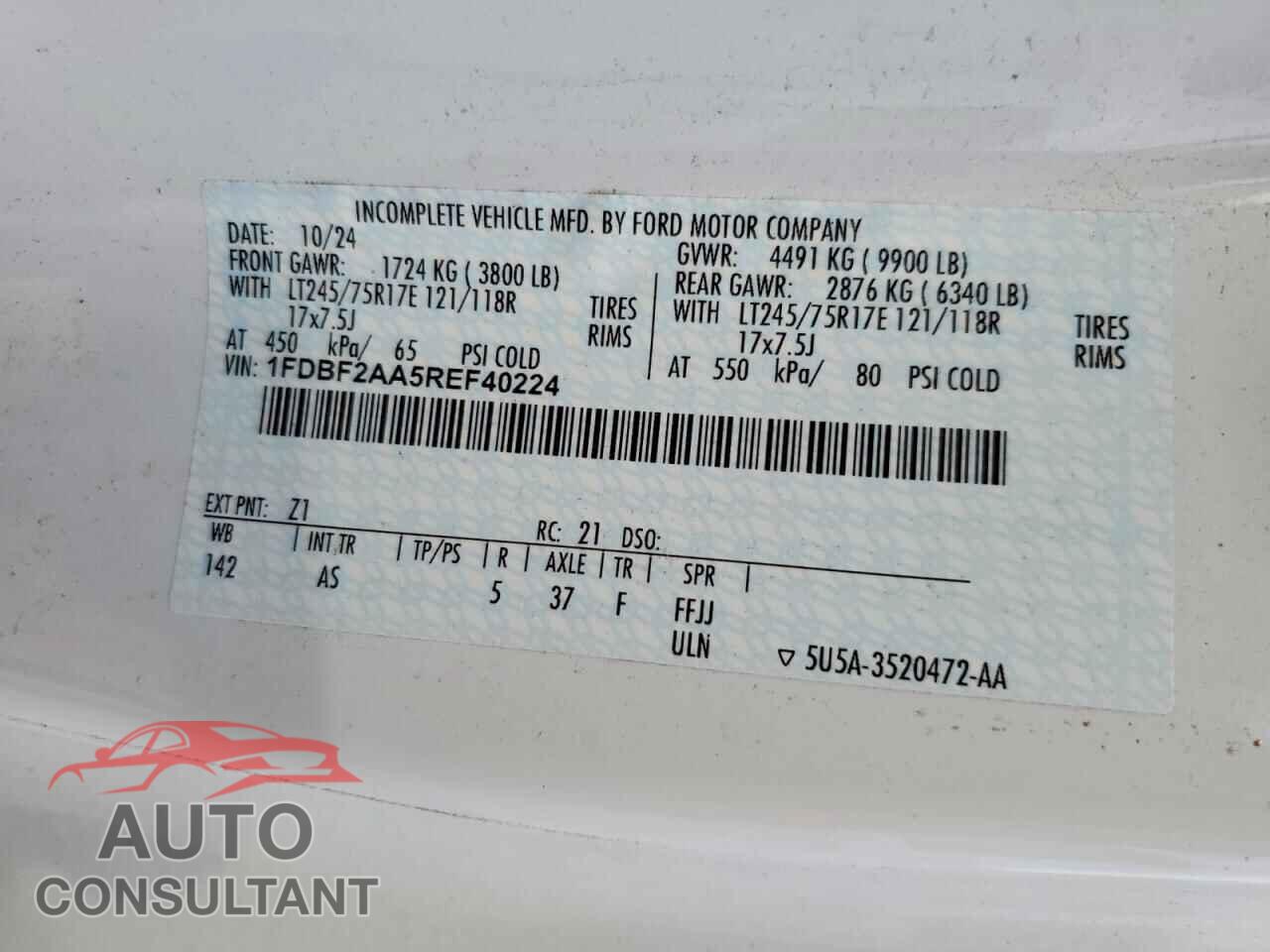 FORD F250 2024 - 1FDBF2AA5REF40224