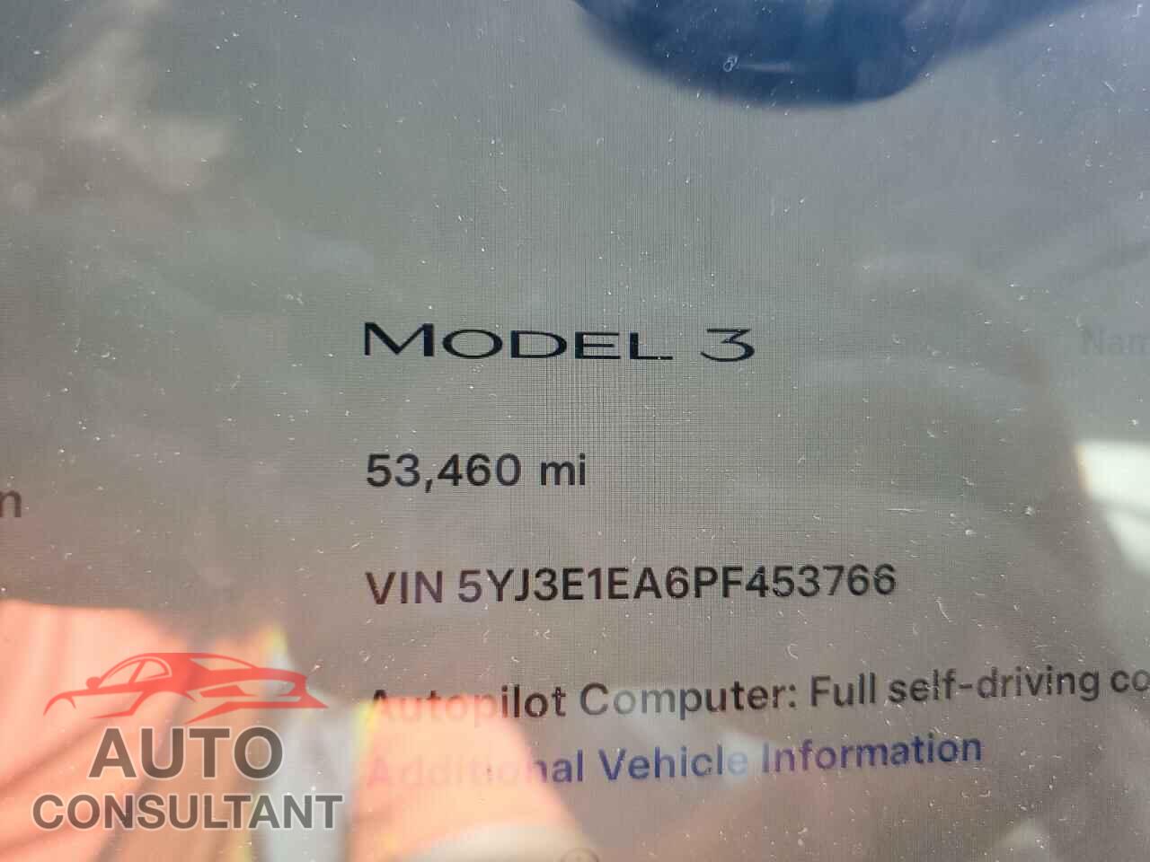 TESLA MODEL 3 2023 - 5YJ3E1EA6PF453766