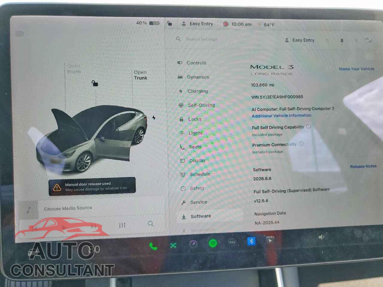 TESLA MODEL 3 2017 - 5YJ3E1EA9HF000985