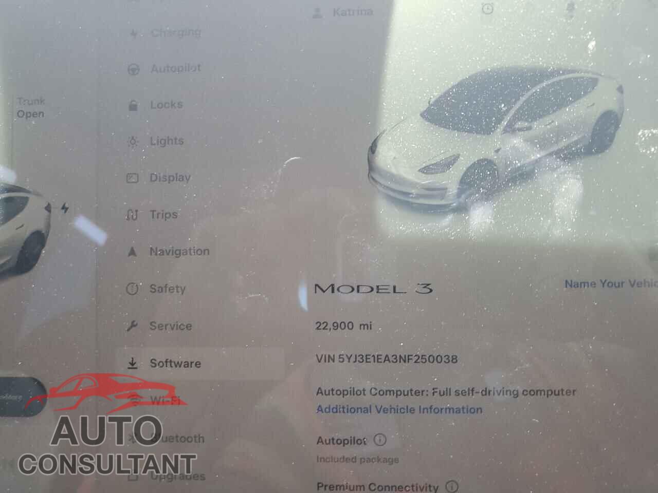 TESLA MODEL 3 2022 - 5YJ3E1EA3NF250038