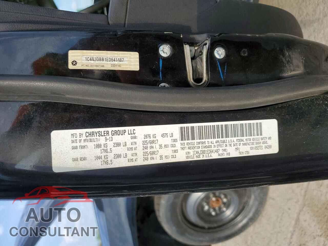 JEEP COMPASS 2014 - 1C4NJDBB1ED641487