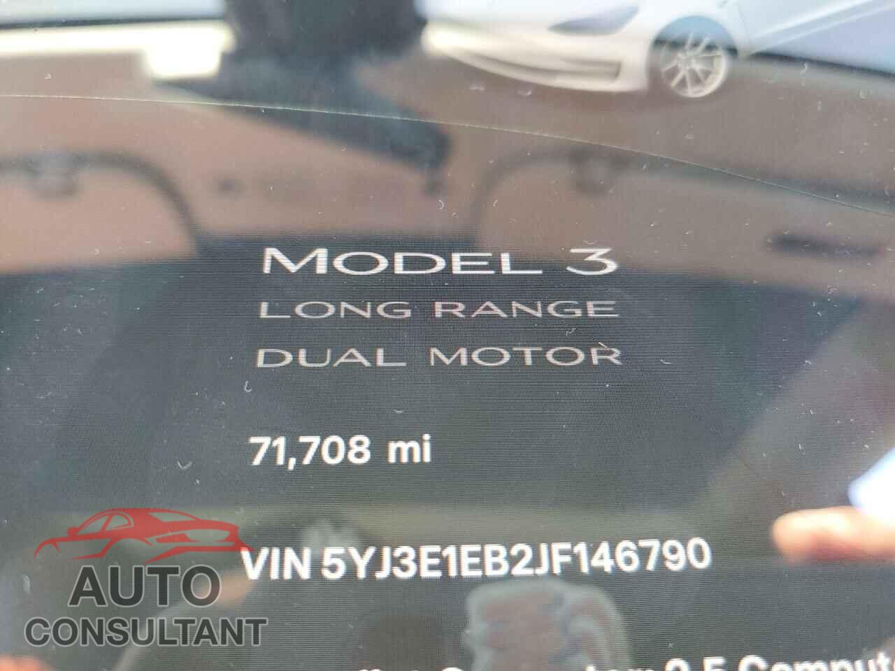 TESLA MODEL 3 2018 - 5YJ3E1EB2JF146790