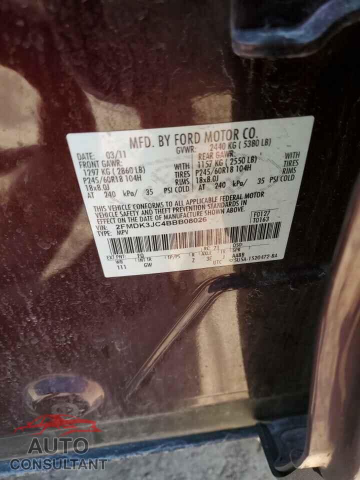 FORD EDGE 2011 - 2FMDK3JC4BBB08026