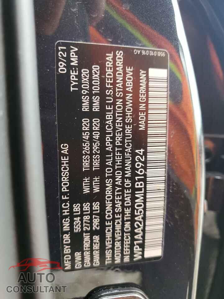 PORSCHE MACAN 2021 - WP1AA2A50MLB16924