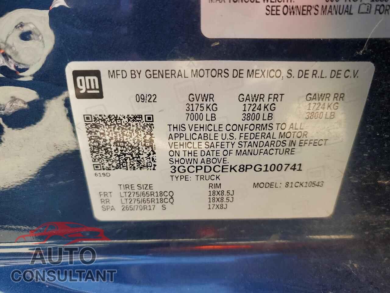 CHEVROLET SILVERADO 2023 - 3GCPDCEK8PG100741