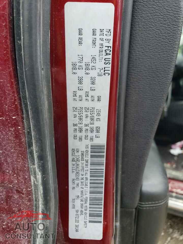 DODGE DURANGO 2018 - 1C4RDJAG4JC463143