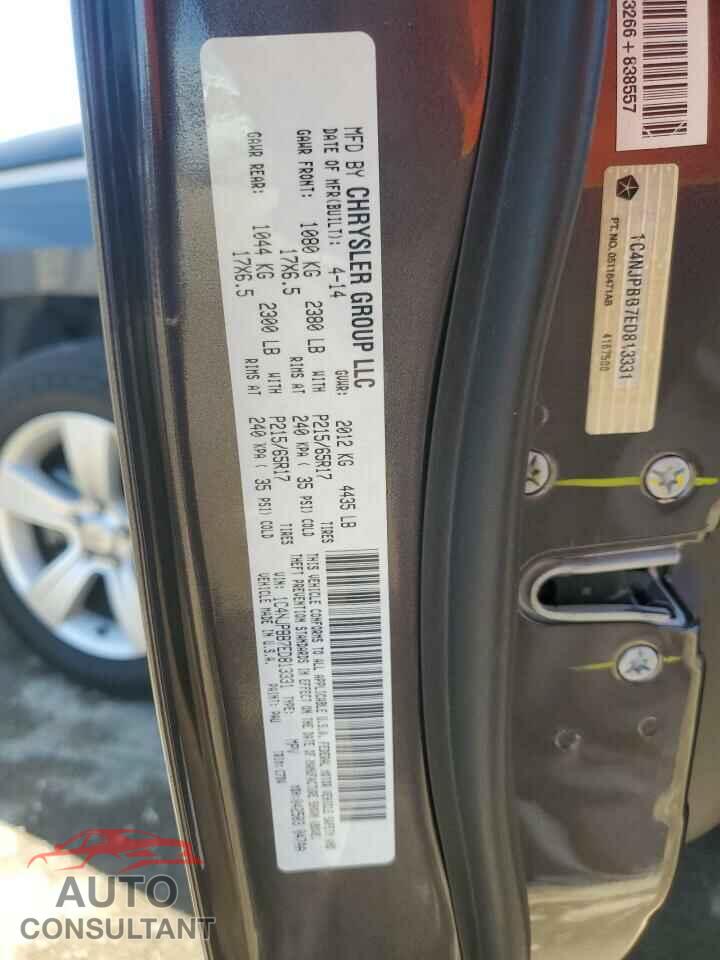JEEP PATRIOT 2014 - 1C4NJPBB7ED813331