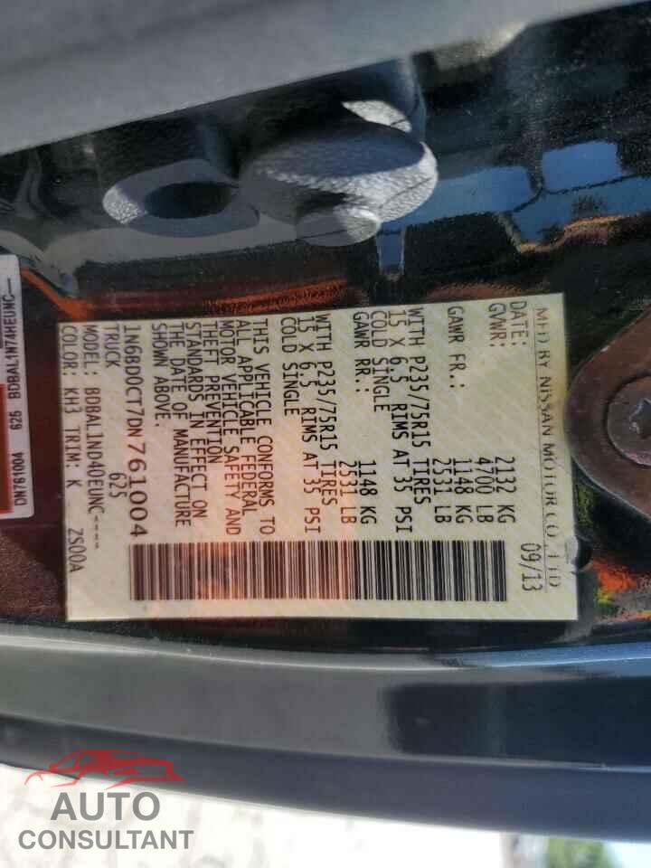 NISSAN FRONTIER 2013 - 1N6BD0CT7DN761004