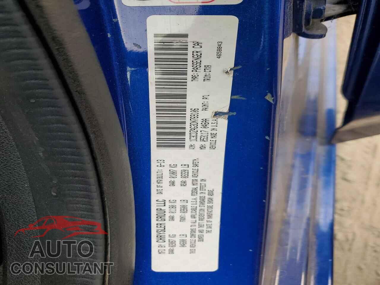 DODGE AVENGER 2013 - 1C3CDZAG3DN769106