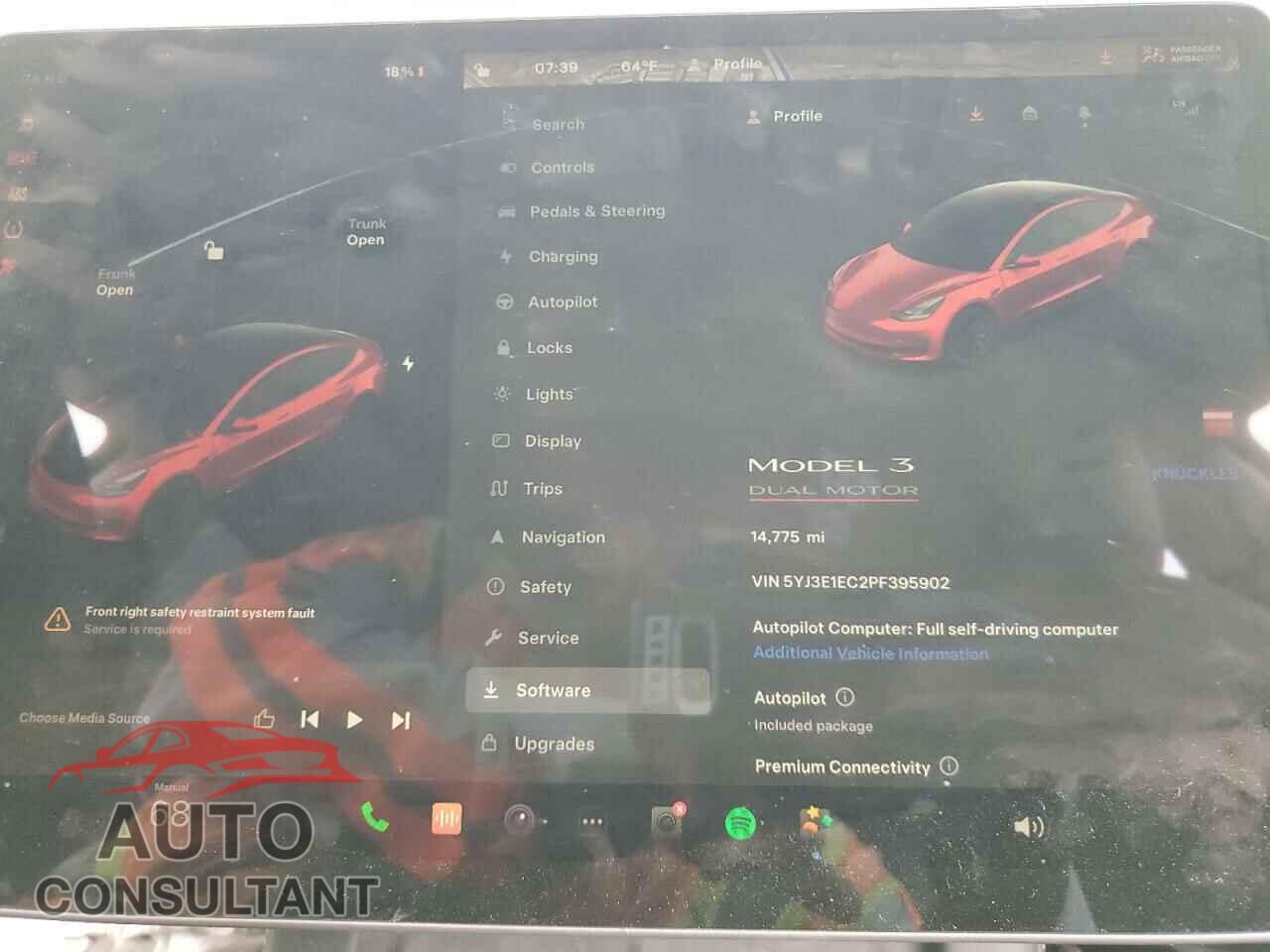 TESLA MODEL 3 2023 - 5YJ3E1EC2PF395902