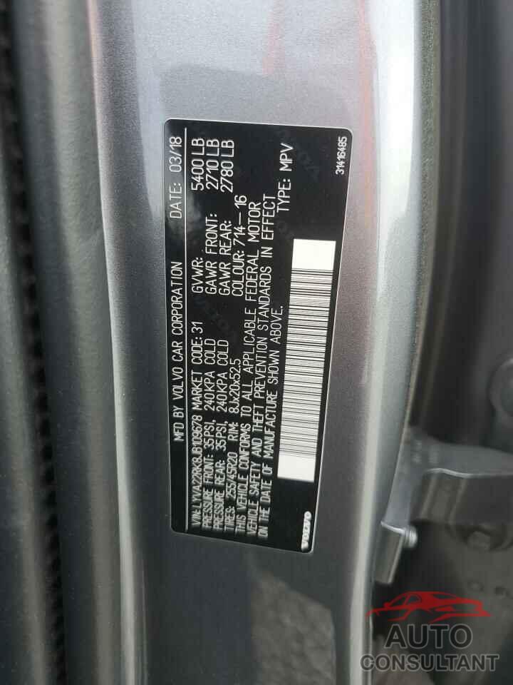 VOLVO XC60 2018 - LYVA22RK8JB109678