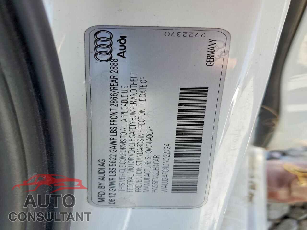 AUDI S6/RS6 2013 - WAUJ2AFC4DN022224