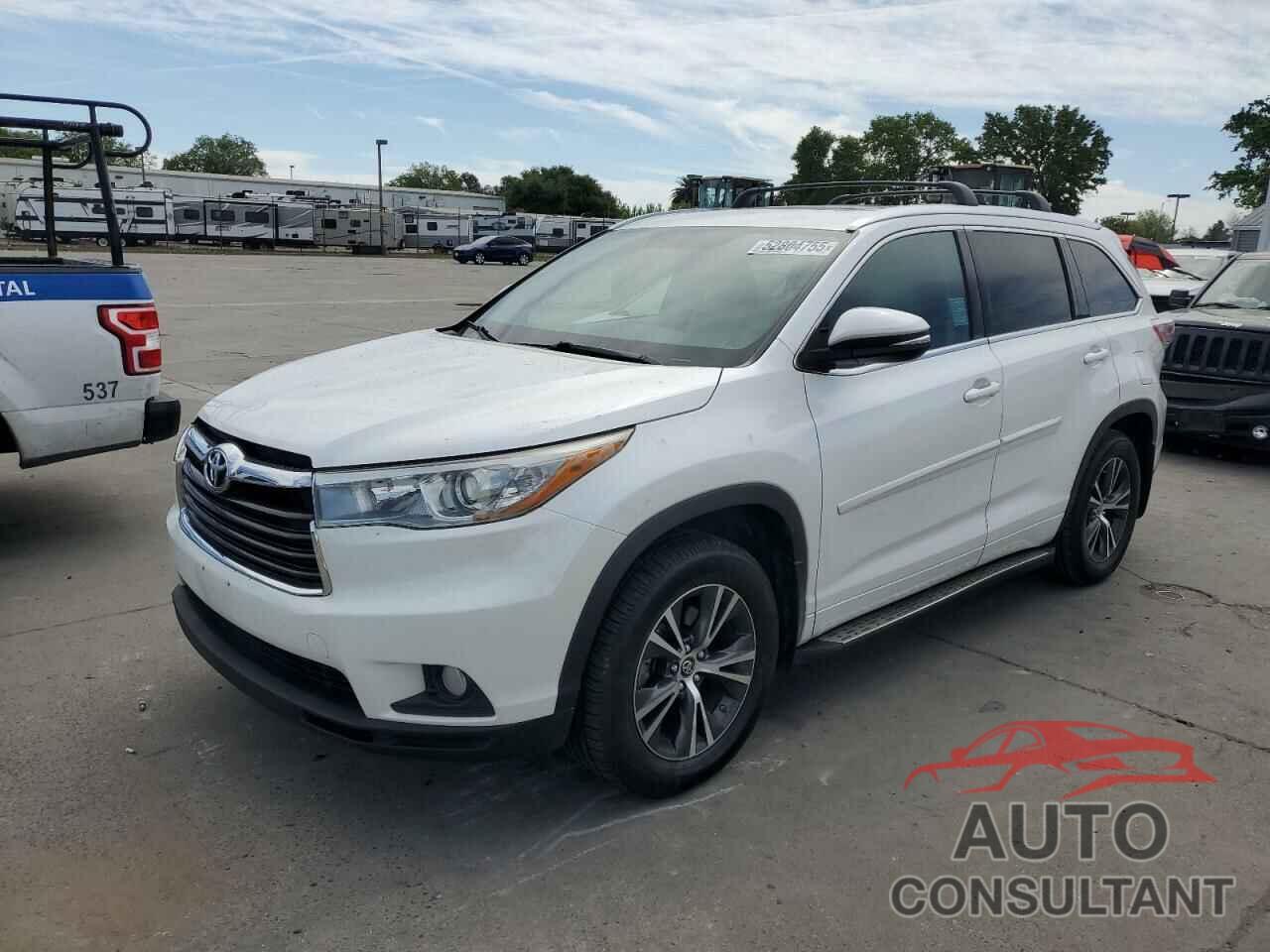 TOYOTA HIGHLANDER 2016 - 5TDJKRFH2GS306091