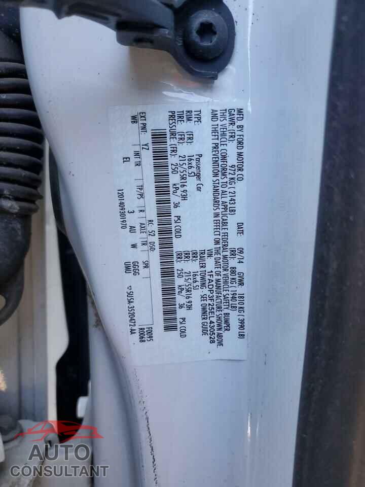 FORD FOCUS 2014 - 1FADP3F25EL430528