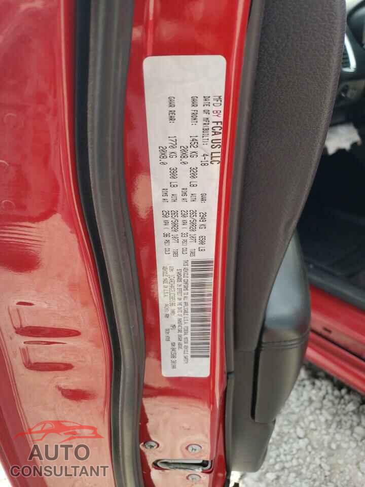DODGE DURANGO 2018 - 1C4RDHAG3JC385186