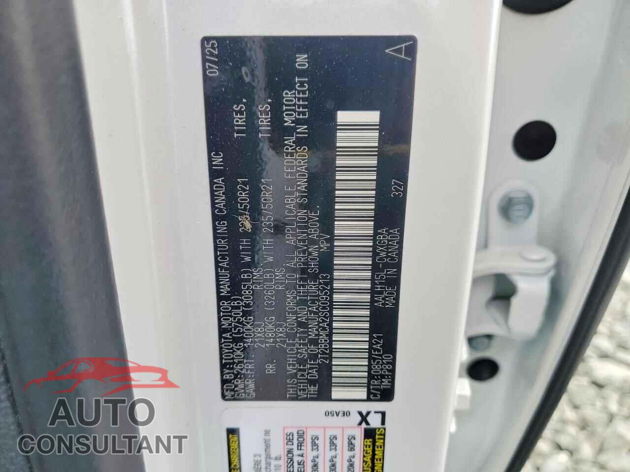 LEXUS UNKNOWN 2025 - 2T2BBMCA2SC095213