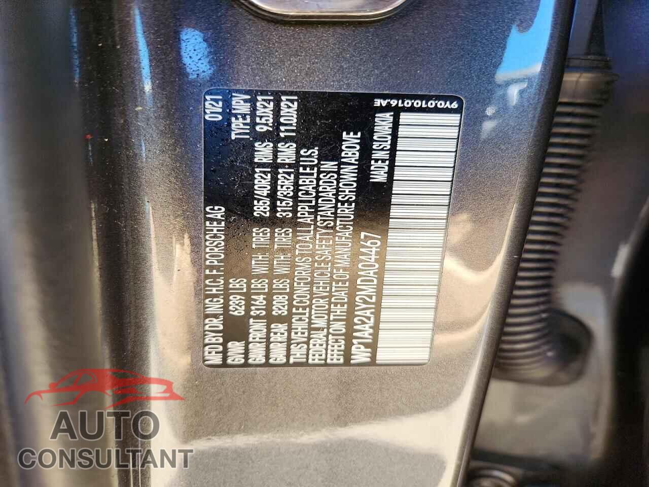 PORSCHE CAYENNE 2021 - WP1AA2AY2MDA04467