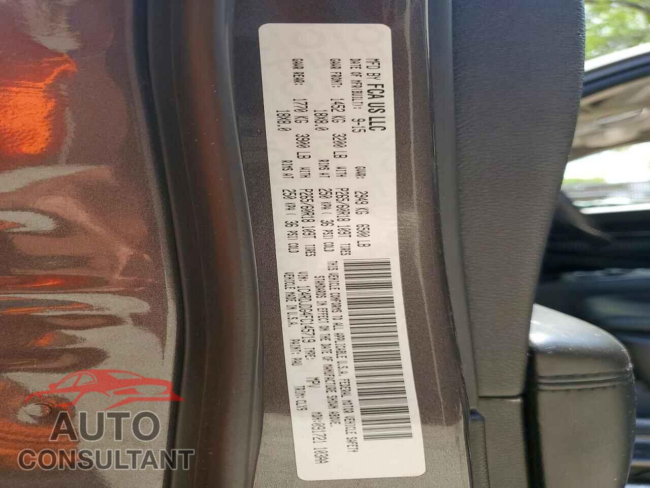 DODGE DURANGO 2015 - 1C4RDJDG4FC145719