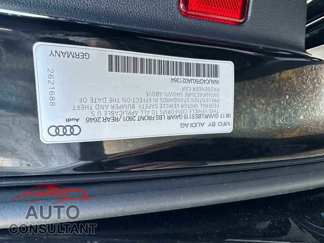 AUDI S5/RS5 2018 - WAUC4CF50JA021364