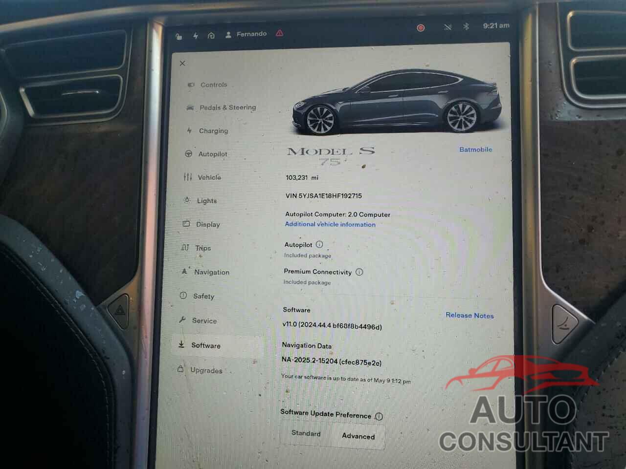 TESLA MODEL S 2017 - 5YJSA1E18HF192715
